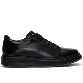 Resim Derimod Erkek Siyah Bağcıklı Hakiki Deri Sneaker,Kışlık Spor Ayakkabı 25WFD610018 