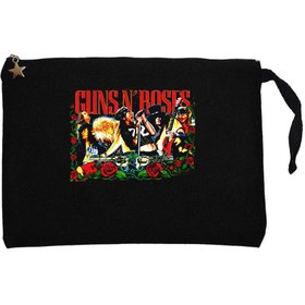 Resim Guns N Roses Grup Konser Siyah Clutch Astarlı Cüzdan / El Çantası - Siyah 