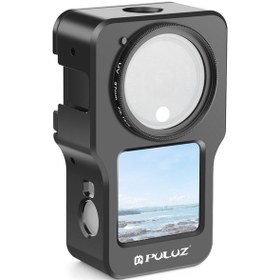 Resim Djı Action 2 İçin Puluz Cnc Alüminyum Alaşımlı Kafes Siyah 