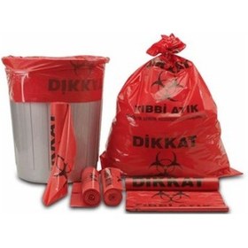 Resim Tıbbi Atık Poşeti 80 x 110 10'lu Rulo 2 Adet 