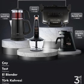 Resim Arnica ST90011 Siyah Eko 4'lü Elektro Çeyiz Seti 