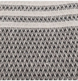 Resim Pamuklu Kaymaz Hasır Dokuma Maxi Boy Kolları Örten Koltuk Örtüsü 180x310 - Koyu Gri 