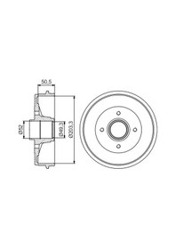 Resim Renault Megane 1 Fren Kampanasi 1996-2003 Bosch 0986477210 2adettir 