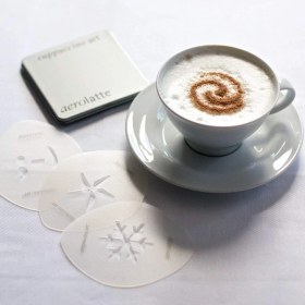 Resim Aerolatte Cappuccino Art Şablonu 6 Eğlenceli Tasarım 