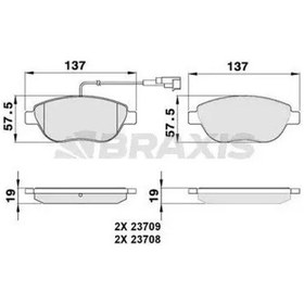 Resim Braxıs Ab0045 On Fren Balatasi 1605157 1605181 71770012 