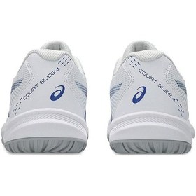 Resim Asics Court Slide 4 Erkek Tenis Ayakkabısı 1041a483-101 Beyaz 