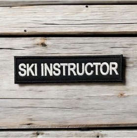 Resim Ex Patch Ski Instructor Kayak Eğitmeni Yazılı Patch Peç 12 X 3 Cm 