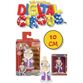 Resim Amazing Digital Circus Kinger Vinyl Figür + Koleksiyon Kartı Furry Robe Tüylü Pelerin Özellikli-10cm 