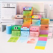 Resim Languo Çıkarılabilir Yapışkan Notlar - 1 Paket, Canlı Gradyan Tasarım, Ofis ve Ev Kullanımı İçin Kolay Post Memo Pads, Pastel Renkler, Kağıt Malzeme, Kare Şekil, Canlı Defter Yapışkan Not 