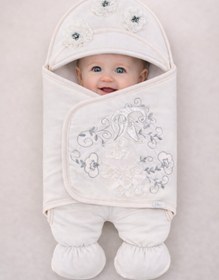 Resim Tomuycuk Bebek Kundağı Unisex Bebek Dış Kundak Battaniyesi Uyku Tulumu Hastane Çıkışı Kundak Battaniye 