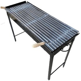 Resim İklim Demir Oluklu Izgaralı Kömürlü Mangal 40 x 100 CM 