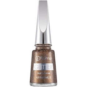 Resim Flormar Glitter Yarı Saydam Simli Oje GL40 Golden Orchid 