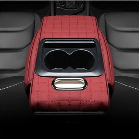 Resim Xuweiwei Martha Red Pupu Universal Araç Konsol Organizatörü 6 Renk Dayanıklı Pu Deri Çizilmeye Dayanıklı 