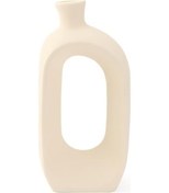 Resim Yedi Home & Decor Doha Vazo - Krem - 25 Cm Krem 