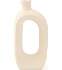Resim Yedi Home & Decor Doha Vazo - Krem - 25 Cm Krem 
