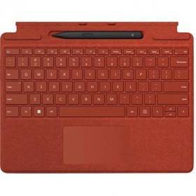 Resim Microsoft Surface Pro 8, Pro 9 ve Pro X Uyumlu Signature Q İngilizce Klavye ile Slim Pen 2 – Kırmızı – 8X8-00035 
