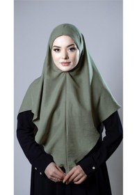 Resim Hürrem Bone Fıstık Yeşili Pratik Hazır Geçmeli Tesettür Eşarp Pamuk Caz Kumaş Düz Hijab 2306 36 