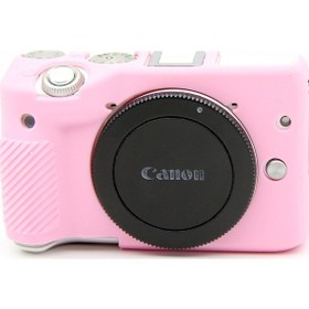 Resim Cbtx Canon Eos M3 18-55mm Uyumlu Yumuşak Silikon Koruyucu Gövde - Pembe 