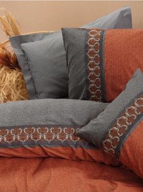 Resim Cotton Box Folk Art Çift Kişilik Nevresim Takımı Tamaya Kiremit 