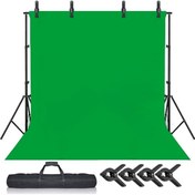 Resim Genel Markalar Chromakey Green Screen Greenbox Yeşil Fon Perde(2 X4m)+fon Standı 
