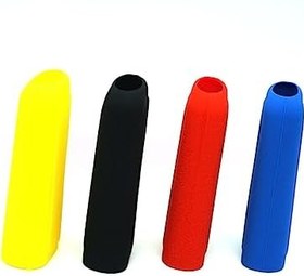 Resim CALLARON 2 Adet el freni için manşon araba topuzu kapağı vites körüğü topuzu koy kaldıraç Mavi renkli silikon dişli düğme kapağı Oval Oto aksesuarları el freni kapağı dişli kapağı 