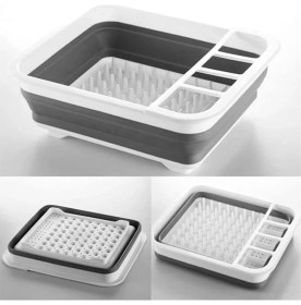 Resim Karokstore Katlanabilir Bulaşık Kurutmalık ve Tabaklık, Akordiyon Tasarım 