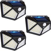Resim Güneş Enerjili Dış Mekan Ikı 100 LED Süper Tasarruflu, Hareket Sensörlü Güzellik Lambas, 270° Aydınlatma Duvar Applique, 3 Modlu Kablosuz Bahçe Çim Patio İnce Yol Bariyeri ikiye Ayırıcı ile Solar Lights'lar giriş şeklinde: Soler Fence Lightlars bahça lights solar solarlight sensor led outdoor ikisolar gardenlights pathwaylight drivewailumination decorative lighting contemporary design longlasting performance weatherresistant material motionactivated light outdoorsdecorators 