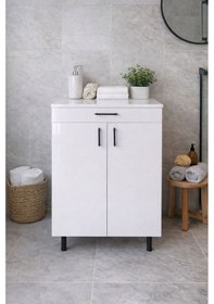 Resim Çok Amaçlı Dolap, Kiler Dolabı, Balkon Dolabı, Banyo Dolabı Beyaz 