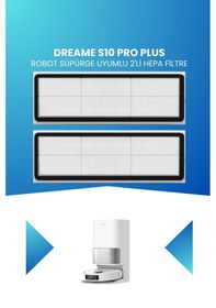 Resim Dreame S10 Pro Plus Robot Süpürge Uyumlu 2'li Hepa Filtre 