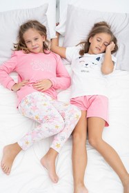 Resim for you kids 4'lü Kedi Desen Pembe Pijama Takımı 