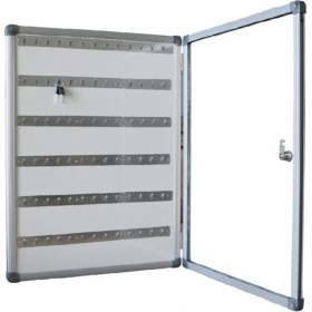 Resim 50X70 cm Anahtar Dolabı, 78 Anahtar Kapasitesi, Kilitli ve Düzenli Saklama Sağlar 