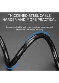 Resim Jokmae Mavi Beş Haneli Şifreli Kilit, Kalın Kablo İle Çok Renkli 