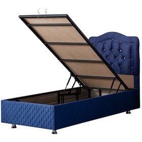 Resim Setaymobilya Baza, Şah Lacivert Tek Kişilik Baza + Başlık, Mdf - Setay 