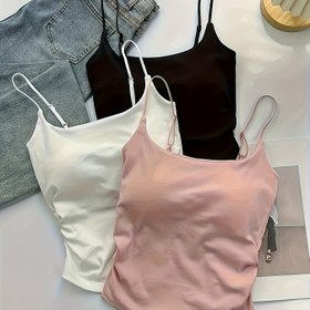 Resim 3 adet Kadın Ayarlanabilir Strapless Camisole Üstleri - Ruched Tasarım, Arka Dolgu Yok, Düz Renkler (Beyaz, Siyah, Pembe) Katlama veya Tek Başına Giyim için, Çok Yönlü Camisole Üstleri | Ruched Dokulu Üst | Pürüzsüz Dokulu Kumaş 