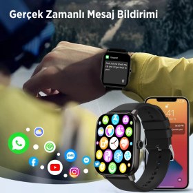 Resim Bix SW03 2.01” Tft Geniş Ekran, Spor Sağlık Takibi ve Bluetooth 5.2 Telefon Görüşme Özellikli IP67 Suya Dayanıklı Ios & Android Uyumlu Akıllı Saat 