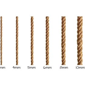 Resim NevAvm Nev Hasır Ip 8mm 3 Metre (jüt Halat Kendir Doğal Ip) 8 Milim Kalınlık 3 Metre Uzunluk 
