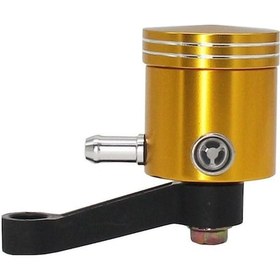 Resim Motosiklet Cnc Fren Kelepçe Yağı Deposu, Aluminyum Alaşım, Yamaha-honda Uyumlu, Altın Renk, Plastik Demirleme 