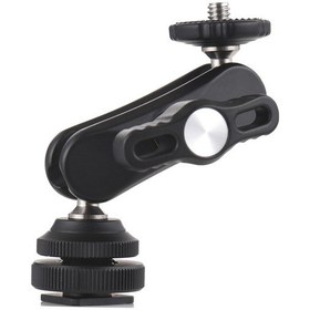 Resim Yaozixa Alüminyum Çift Toplu Bağlayıcı - 360 Döner Soğuk Ayak Ve 1/4 Vida Bağlantısı, 1kg Yük Taşıma, Siyah 