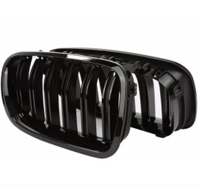 Resim Bmw 5 Serisi F10 2011-2018 Uyumlu M5 Görünüm Panjur ( Böbrek ) 