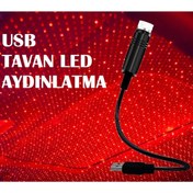 Resim NKT GROUP Usb Li Gece Lambası Tavan Led Aydınlatma Kırmızı 