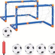 Resim Yaz aylarında ter atmak için en iyi seçim: İç ve dış mekan mini ve büyük katlanabilir futbol kaleleri, plastik futbol direği seti, şişme genç spor oyuncakları 