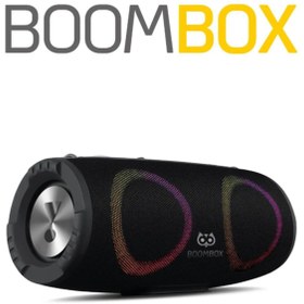 Resim Genel Markalar BoomBox Bluetooth Hoparlör Hi-Fi Ses Bombası Radyo 30W Çift Bass Usb Hafıza Kartı Aux Led Işıklı 