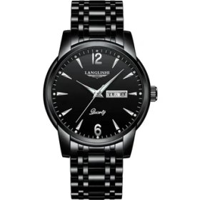 Resim Hanyang 616-TÜM Siyah Poedagar Üst Marka Lüks Erkek Saatler Aydınlık Su Geçirmez Paslanmaz Çelik Izle Erkekler Tarih Takvim Iş Kuvars Kol Saati (Yurt Dışından) 