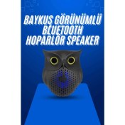Resim Techno Stock Baykuş Tasarımlı Mini Bluetooth Speaker Yüksek Ses Taşınabilir 