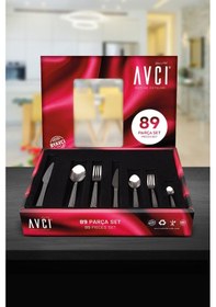 Resim Yakamoz 89 Parça Çatal Kaşık Bıçak Takımı Gümüş 