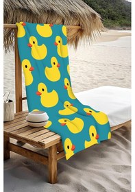 Resim Dijital Baskı Plaj Deniz Havlusu Ördek Desenli Peştamal Hvl0210 Renkli 