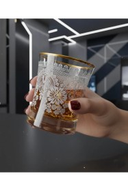 Resim Paşabahçe Nergis Gold El İşçiliği 240 Cc Su Bardağı 6 Lı Premium Cam Set N30 Şeffaf 