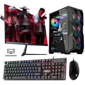 Resim Izoly ST999055 i5-12400F 16 GB 512 GB M.2 NVMe RX580 8 GB 27" Free Dos Masaüstü Oyuncu Bilgisayarı 