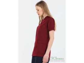 Resim Cici Forma Zarf Yaka Bordo Üst 