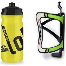 Resim Elite Loli Bisiklet Matara - Suluk 550 Ml Performance Bisiklet Matarası Kafesi Sarı Sarı - Siyah 